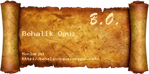 Behalik Oguz névjegykártya